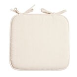 Galette de chaise carrée 38x36cm à nouettes polycoton beige