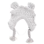 Bonnet pour chien avec oreilles gris Taille XS/S