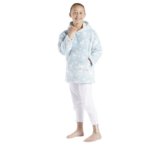 Pull plaid enfant motif renne ou dinosaure Taille unique - 2 mod&egrave;les