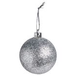 Boule de No&euml;l paillette argent&eacute; &Oslash;6cm x3