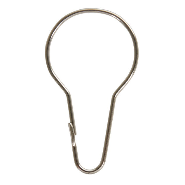 Anneau rideau de douche en m&eacute;tal x12