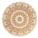 Set de table rond style oriental motif rosace beige Ø37cm