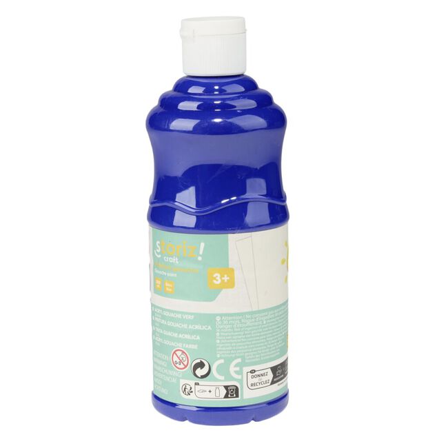 Peinture gouache acrylique 500ml bleue