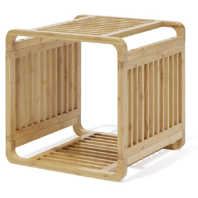 &Eacute;tag&egrave;re 1 case Macao bambou naturel - L.33xP.33xH.33 cm