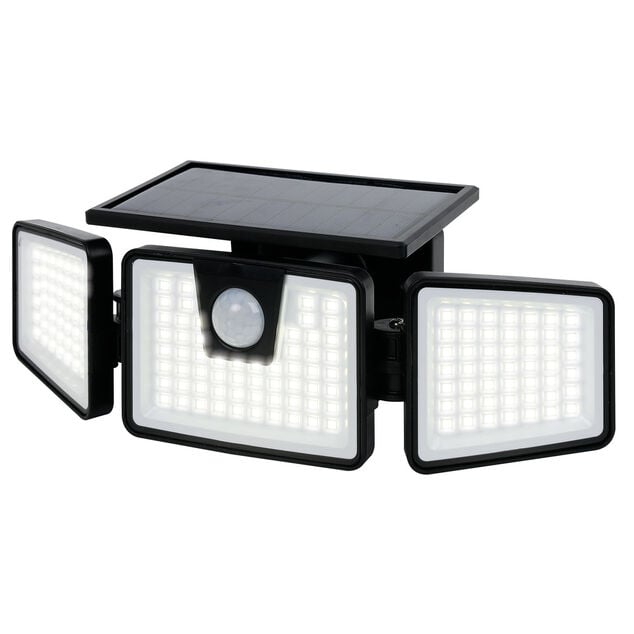 Lampe solaire triple LED 550 lumens d&eacute;tecteur de mouvement