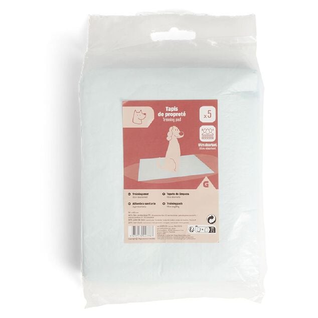 Tapis de propret&eacute; x5 ultra-absorbants chien 60x90cm