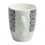 Mug en porcelaine motif rosace noir blanc 33cl
