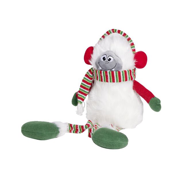 Personnage à poser yéti jambes pendantes H59cm - 2 modèles