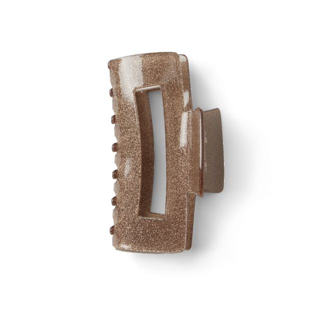 Pince cheveux crabe marron paillet&eacute; L10cm