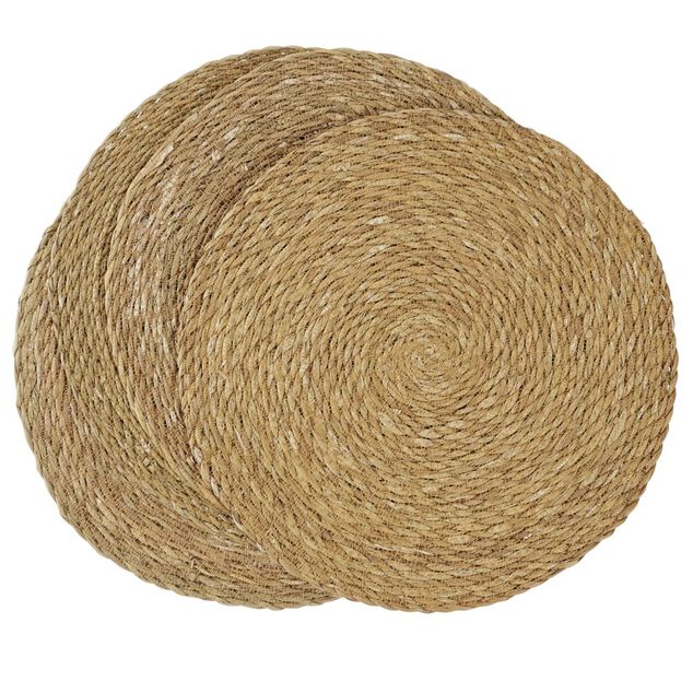 Set de table rond x4 en jute &Oslash;35cm
