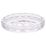 Porte-savon en verre effet cristallin transparent 12x8xH2,5cm