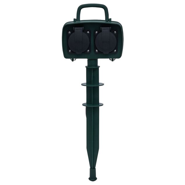 Biplite extérieure à planter 16A noir