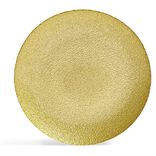 Assiette &agrave; dessert ronde dor&eacute; en verre &Oslash;21cm