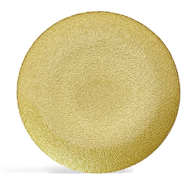 Assiette &agrave; dessert ronde dor&eacute; en verre &Oslash;21cm