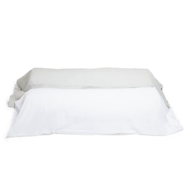 Taie de traversin 85x185cm polycoton gris