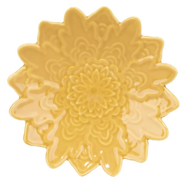 Vide-poche forme fleur de tournesol en dolomite &Oslash;13cm (3 mod&egrave;les)