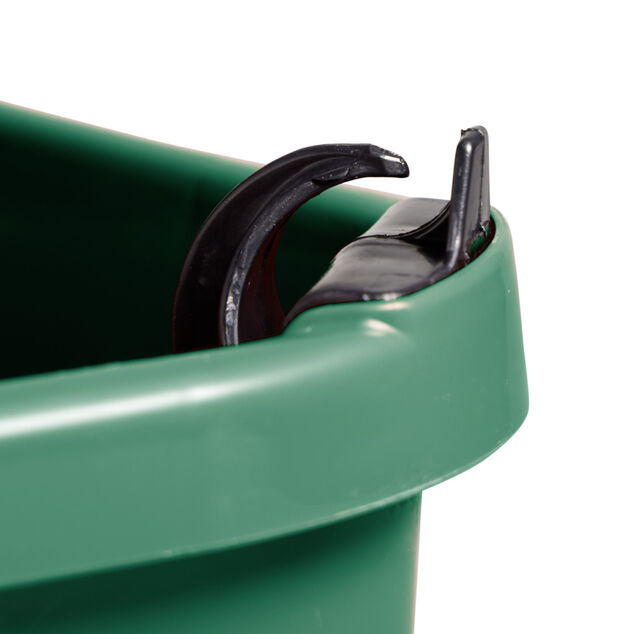 Poubelle en plastique vert 45L avec pédale rétractable 29x38,5xH61cm