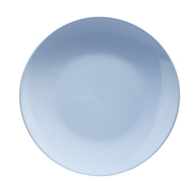 Assiette &agrave; dessert ronde Madrid gr&egrave;s bleu &Oslash;20,5cm