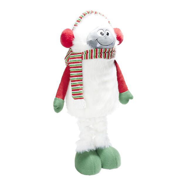 Personnage à poser yéti jambes extensibles H110cm - 2 modèles