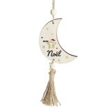 Décoration "Mon 1er Noël" à suspendre en bois  H15cm - 2 modèles