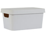 Boîte de rangement avec couvercle beige 3,6 L