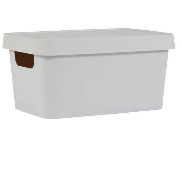 Boîte de rangement avec couvercle beige 3,6 L