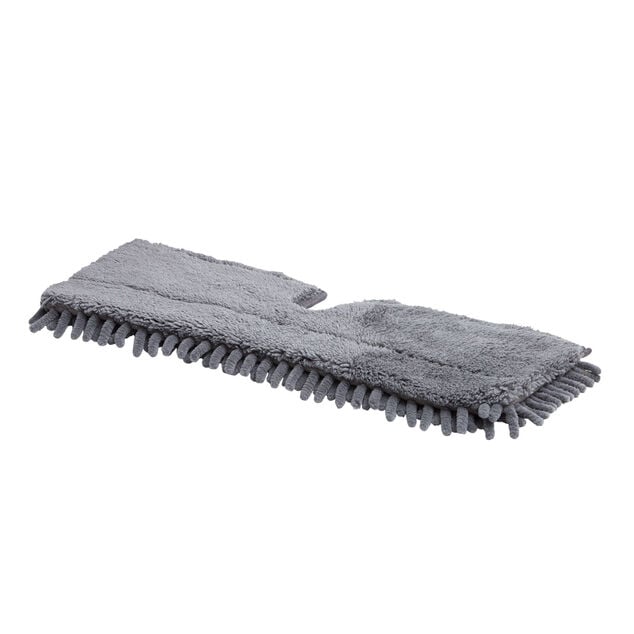 Recharge pour balai plat duo microfibre chenille gris