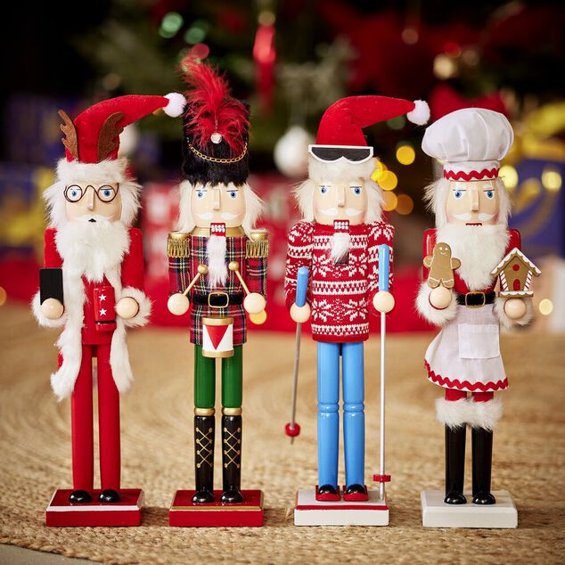 Soldat casse noisette &agrave; poser en bois H38cm (4 mod&egrave;les)