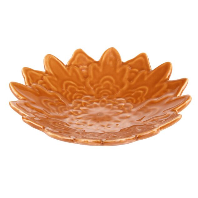 Vide-poche forme fleur de tournesol en dolomite &Oslash;13cm (3 mod&egrave;les)