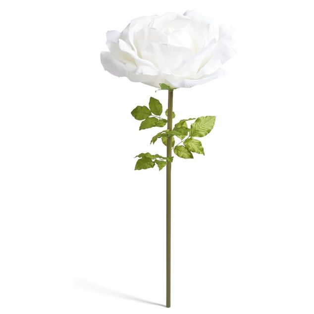 Fleur artificielle rose blanche tige XXL H170cm