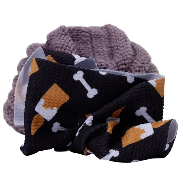 Bonnet b&eacute;b&eacute; Halloween maille avec noeud polyester (2 mod&egrave;les)