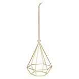 Décoration de Noël diamant en métal doré à suspendre