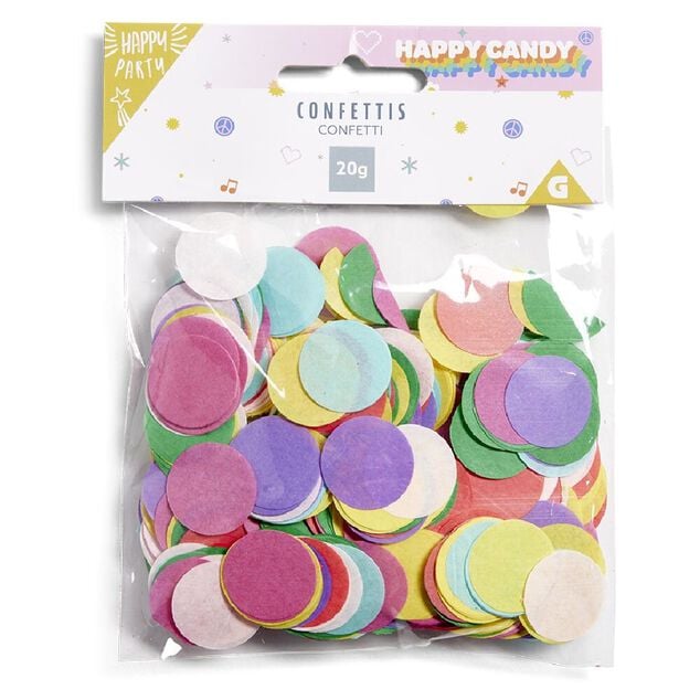 Confetti th&egrave;me candy papier de soie
