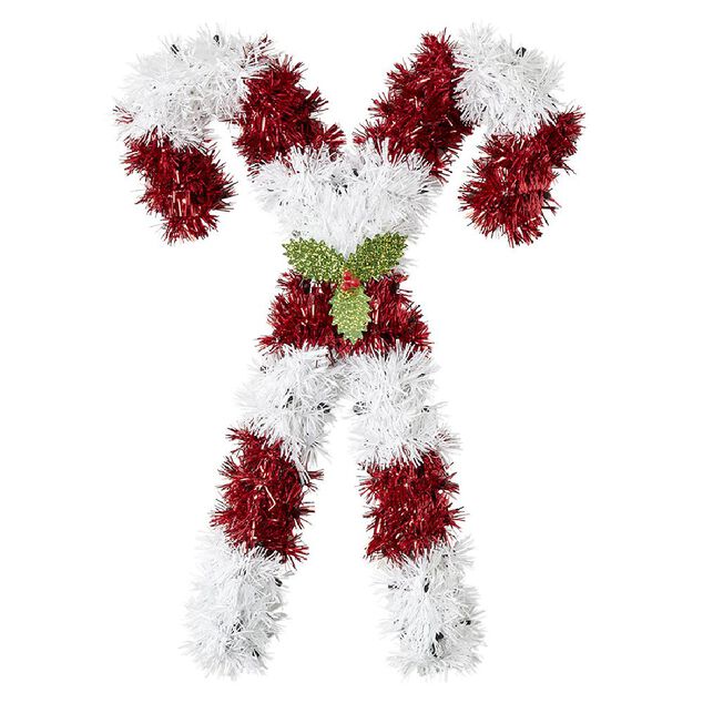 Déco sucre d'orge rouge et blanc