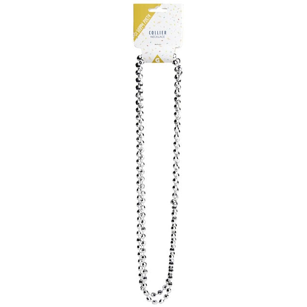 Collier mini boules &agrave; facettes disco L80cm
