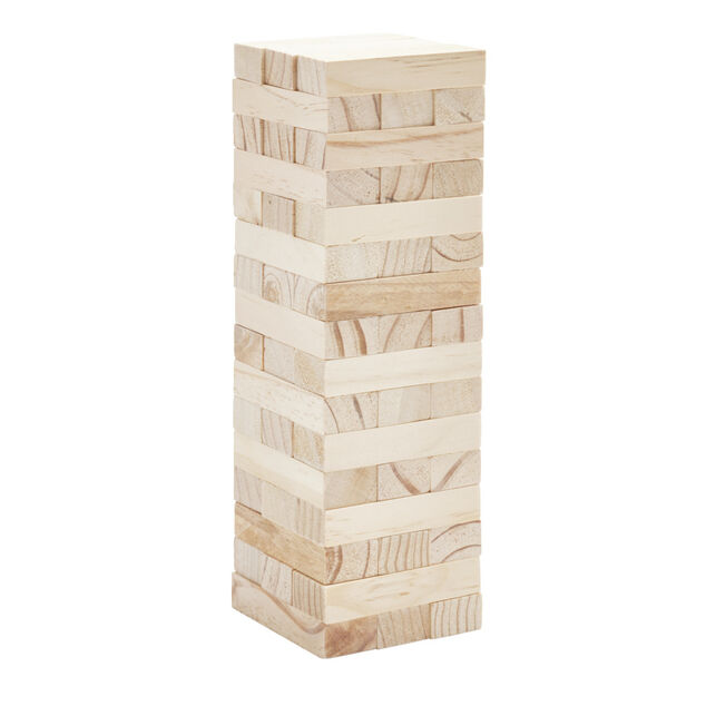 Bloc de construction tour en bois 7,5x7,5xH24cm (48 pièces)
