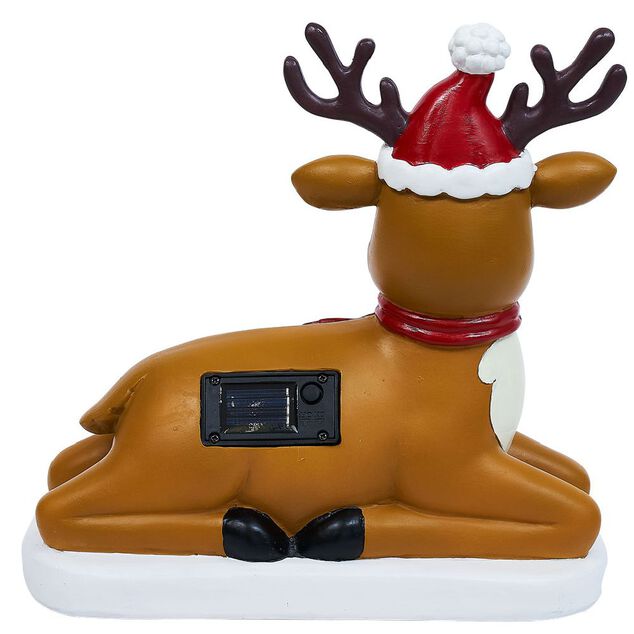 Renne solaire lumineux LED blanc chaud H25cm