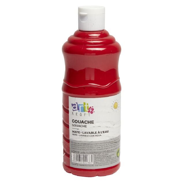 Peinture gouache rouge 500ml