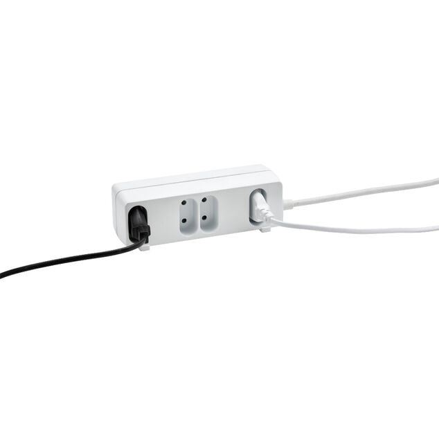 Bloc multiprise 2 faces 5 prises blanc