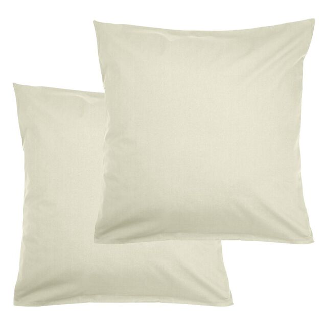 Taie d'oreiller 63x63cm coton uni x2 (6 mod&egrave;les)
