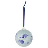 Boule de Noël motif banquise bleu et blanc Ø8cm - 3 modèles