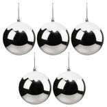 Boule de Noël gris argenté Ø12 cm x5