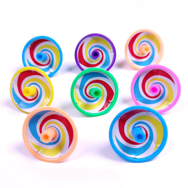 Mini toupie multicolore x8
