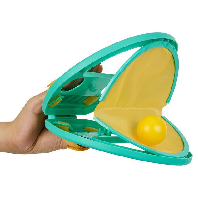 Jeu lance et attrape balle plastique vert &Oslash;19,5cm