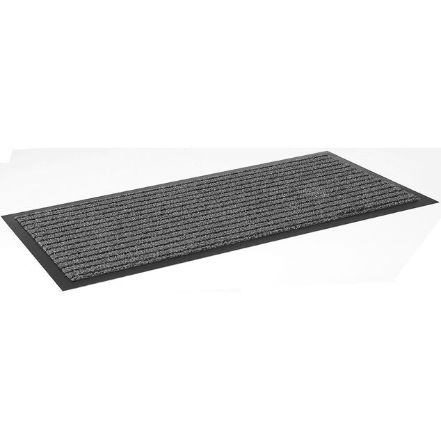 Tapis antidérapant grattant antipoussière absorbant gris 160x60cm