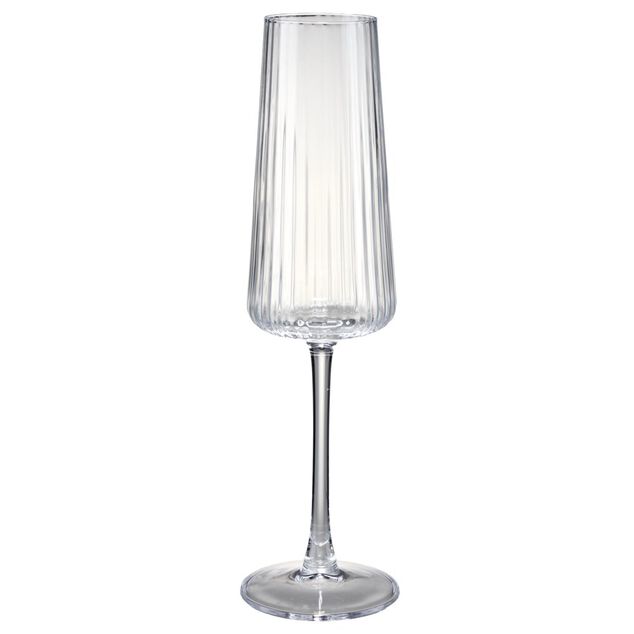 Fl&ucirc;te &agrave; champagne X3 pcs 25 cl verre motif stri&eacute; &Oslash;7XH26 cm