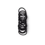 Lot de 15 &eacute;lastiques &agrave; cheveux basiques polyester noir