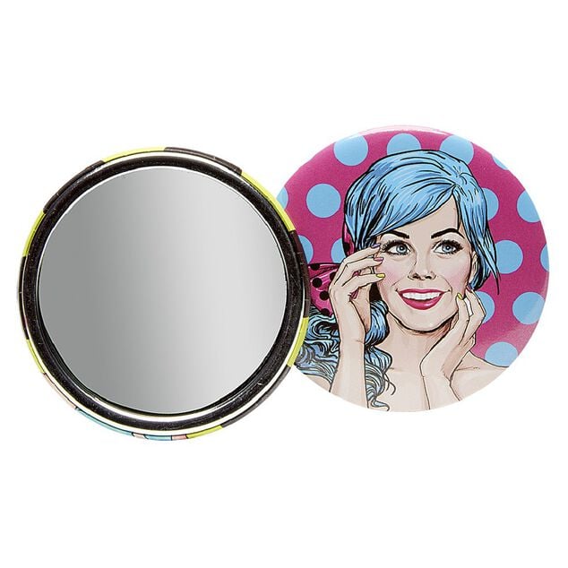 Miroir de poche bleu