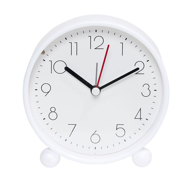 R&eacute;veil analogique &agrave; quartz en plastique avec alarme 11,5x4xH11cm (3 mod&egrave;les)