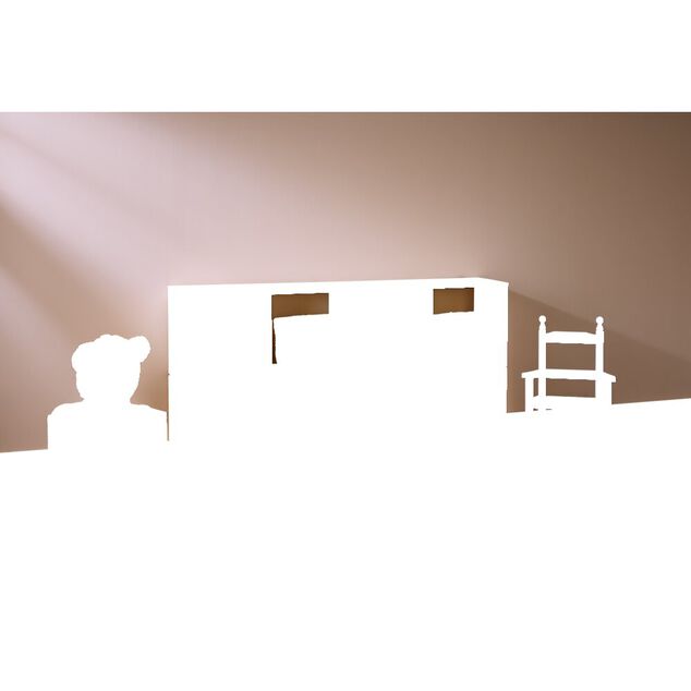 Structure Box Cube 4 cases 35x30x139cm pin naturel